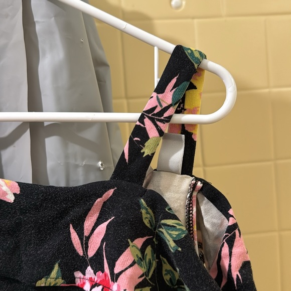 Children’s place multi clor dress floral print size medium. Off shoulder. - Picture 2 of 3